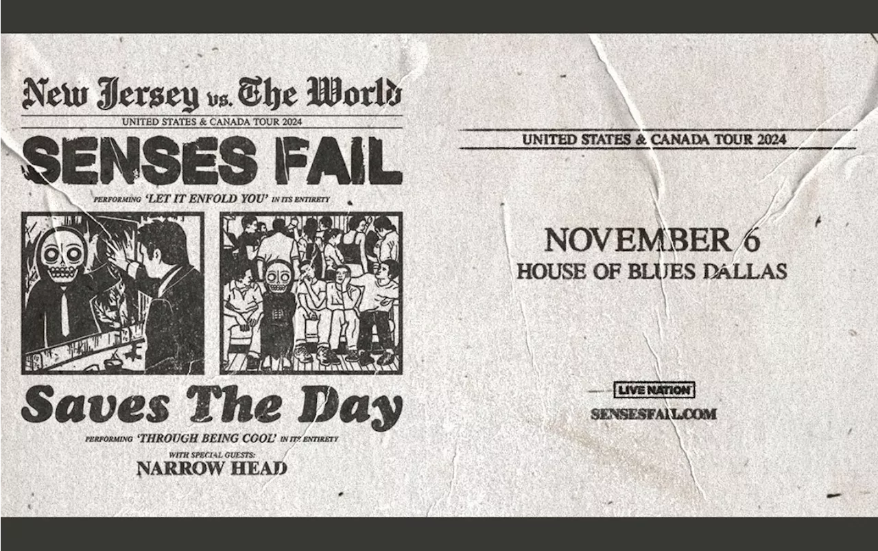 Win 2 tickets to Senses Fail and Saves The Day: New Jersey vs. The World!