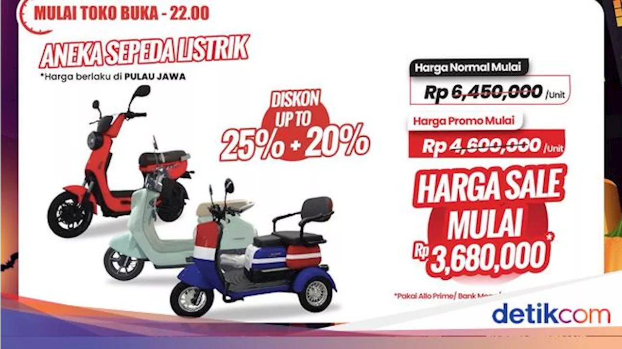 Beli Sepeda Listrik di Transmart Full Day Sale Hemat Rp 2,7 Jutaan