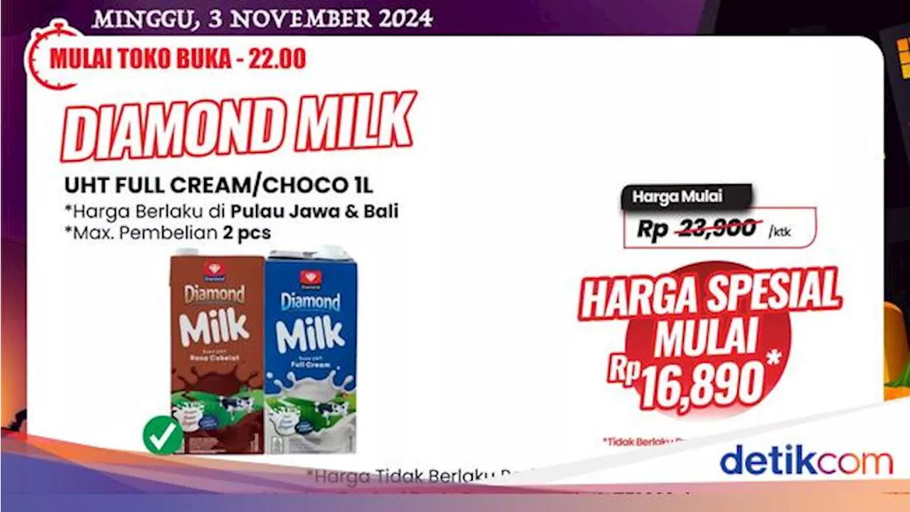 Obral Murah! Beli Susu Kotak Jumbo di Transmart Full Day Sale Rp 16 Ribuan