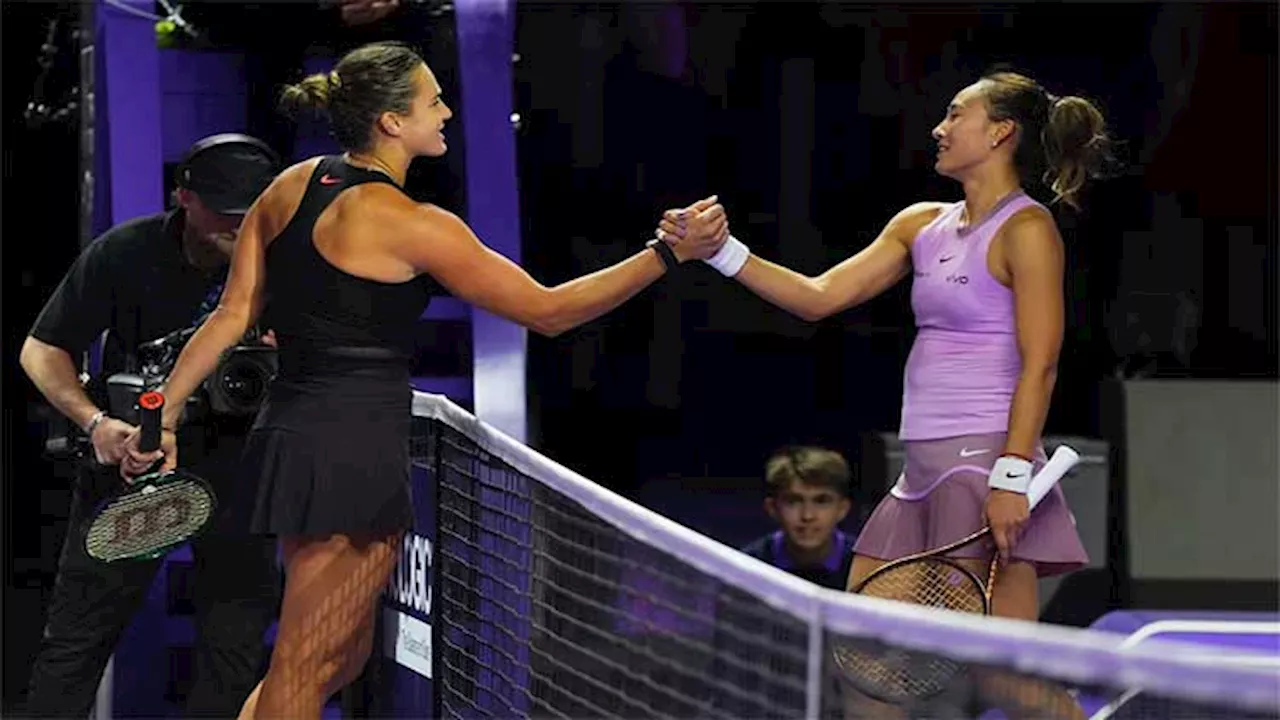 Sabalenka mows down Zheng for winning start to WTA Finals