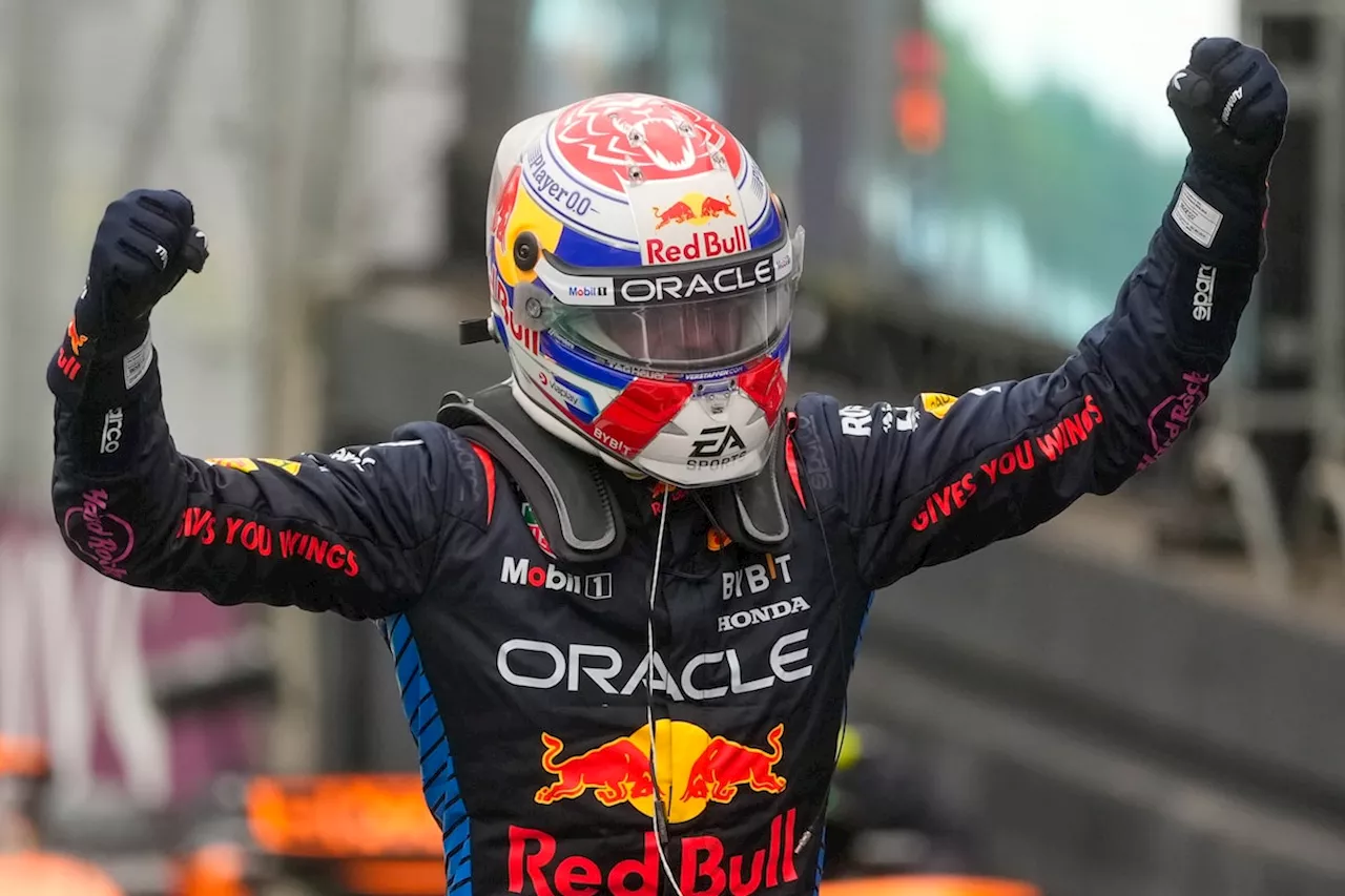 Red Bull driver Max Verstappen wins Brazilian Grand Prix to extend lead over Lando Norris