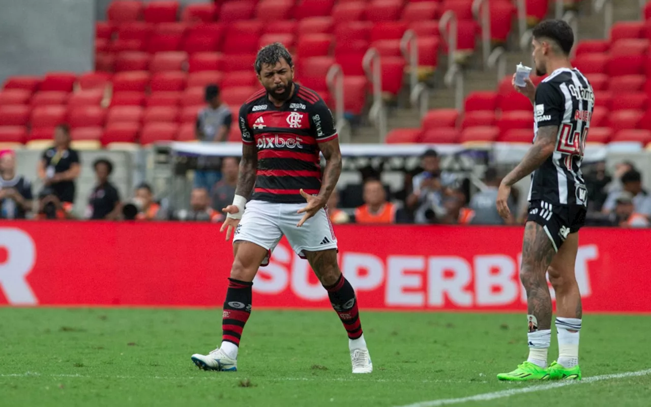 Gabigol brilha, Flamengo atropela o Atlético-MG e fica com a mão na taça