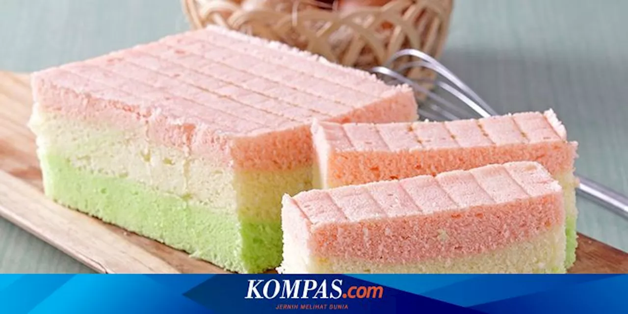 Resep Bolu Santan Pelangi, Kue Kukus Pakai 5 Butir Telur