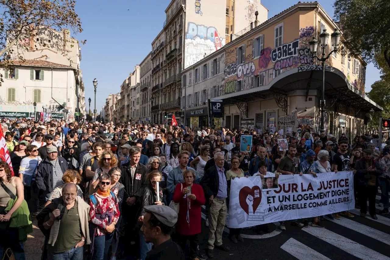 Procès de la rue d’Aubagne : des milliers de Marseillais réclament « justice et un logement digne »