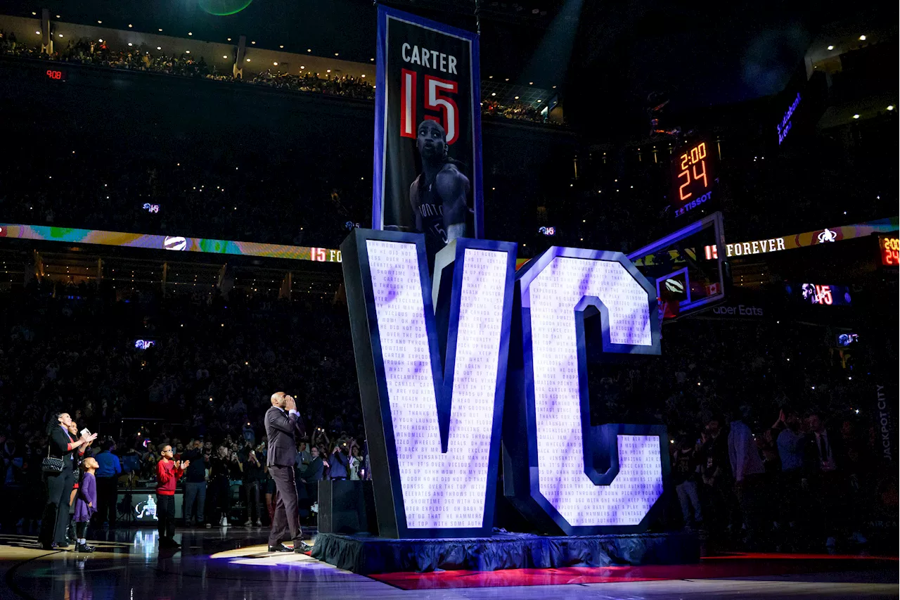 Toronto Raptors retire Vince Carter's jersey