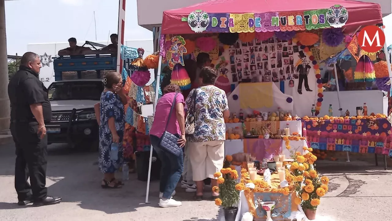 Colocan altar para policías fallecidos en cumplimiento de su deber en Tamaulipas