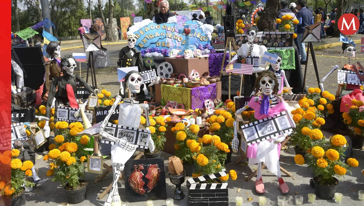 ¡Dedicada a la época de oro del cine! Así luce la Megaofrenda 2024 de la UNAM