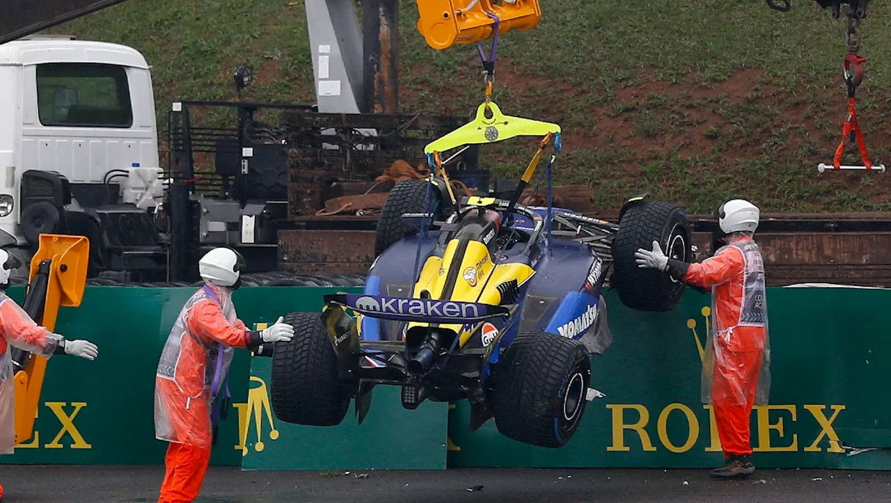 Franco Colapinto destroza su monoplaza tras un fuerte choque en el Gran Premio de Brasil