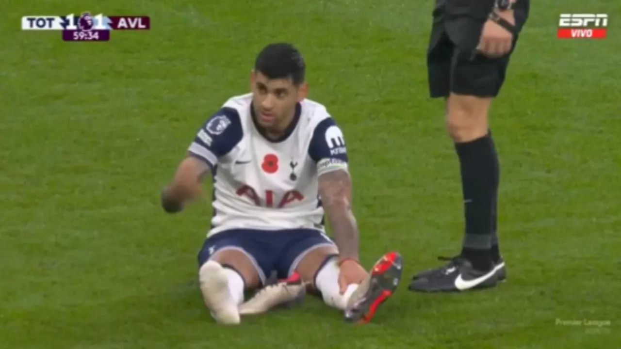 Malas noticias para Argentina: Cuti Romero salió con una molestia en Tottenham vs Aston Villa