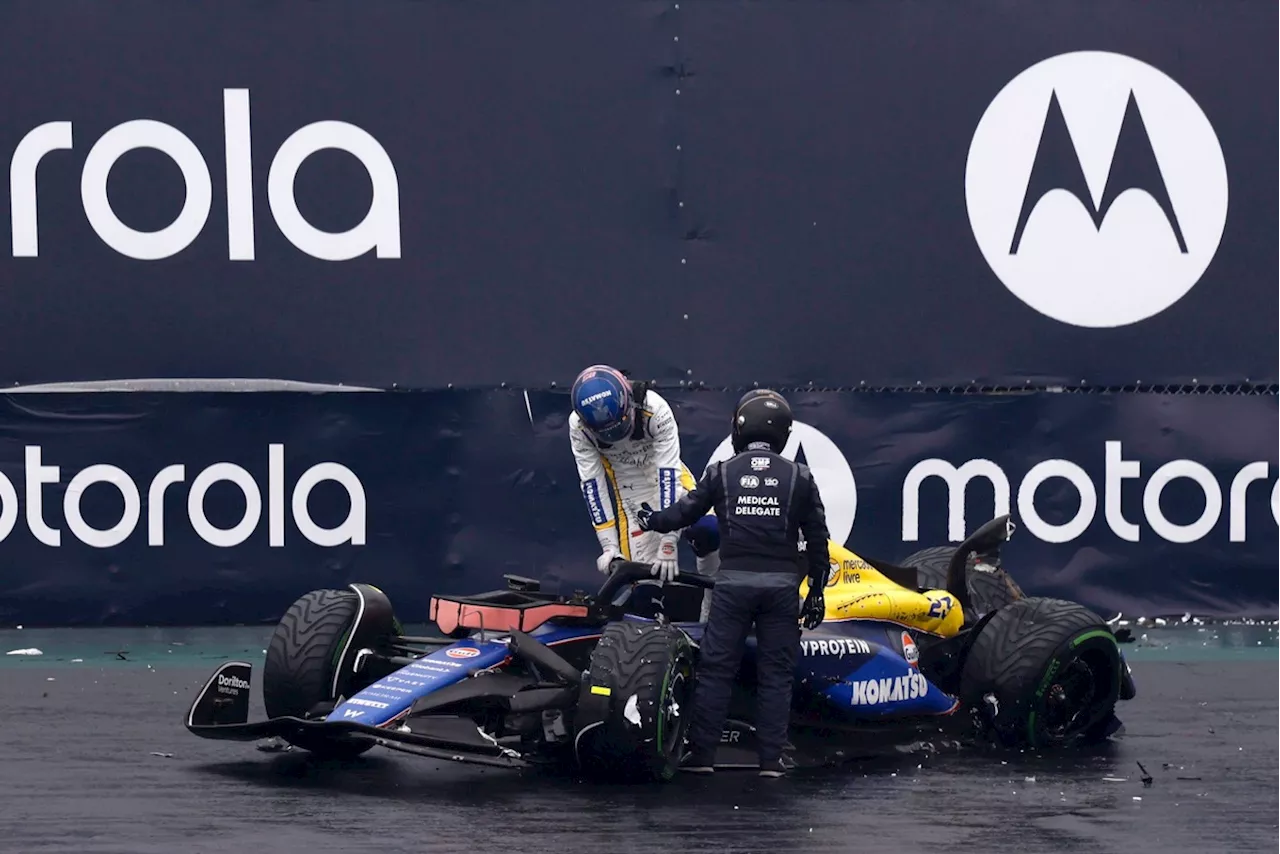 Albon says qualifying crash rules him out of F1 Brazilian Grand Prix