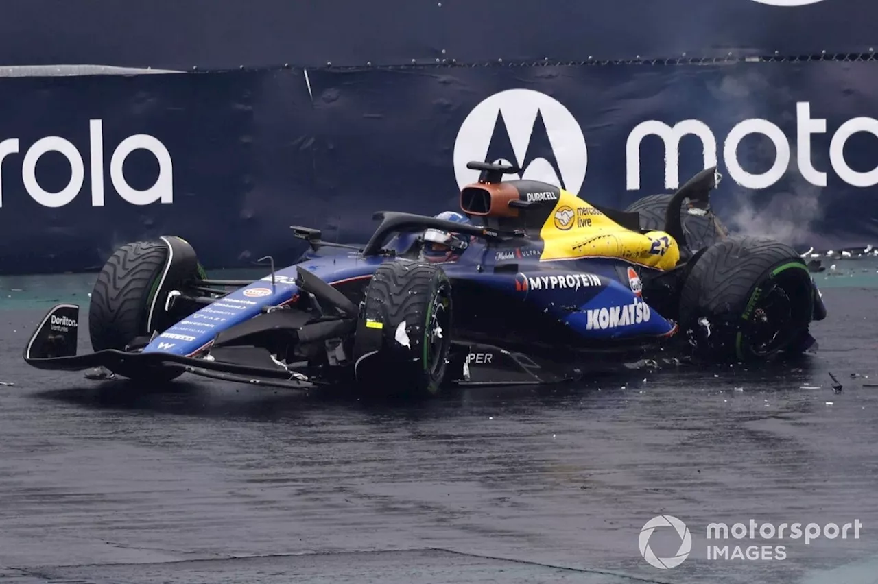 “Heartbreaking” day for Williams as crash rules Albon out of Brazilian GP