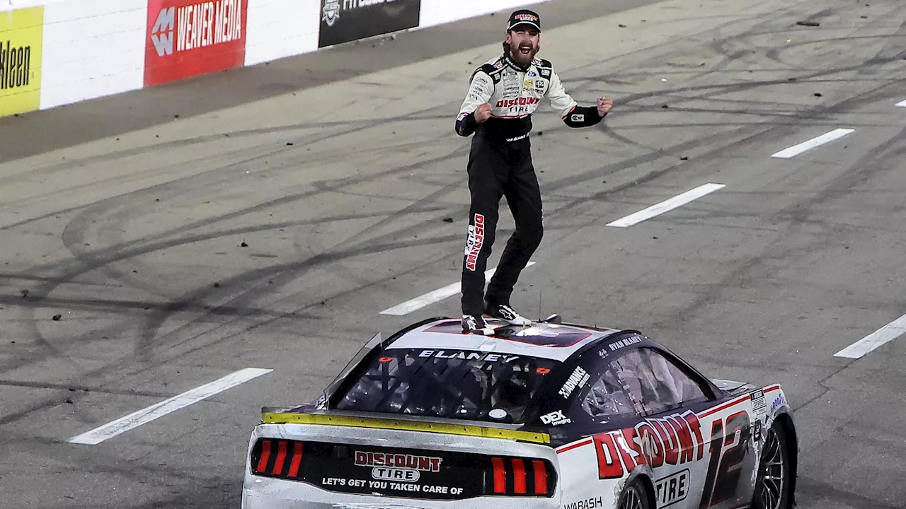 Ryan Blaney wins at Martinsville and earns a chance to defend his NASCAR title