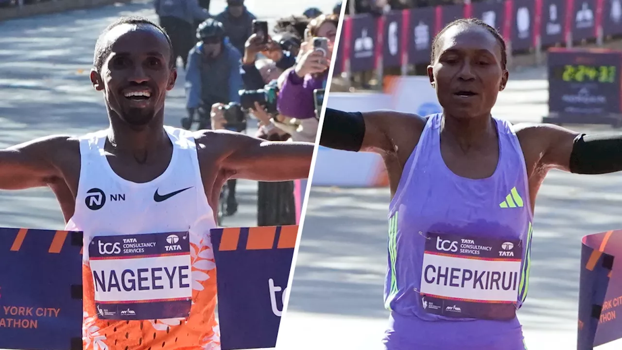 Abdi Nageeye of the Netherlands and Sheila Chepkirui of Kenya win NYC Marathon