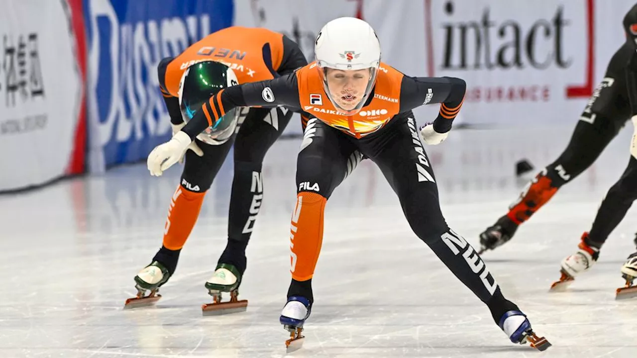 Canadese shorttrackers verslaan Nederland op gemengde aflossing in Montreal