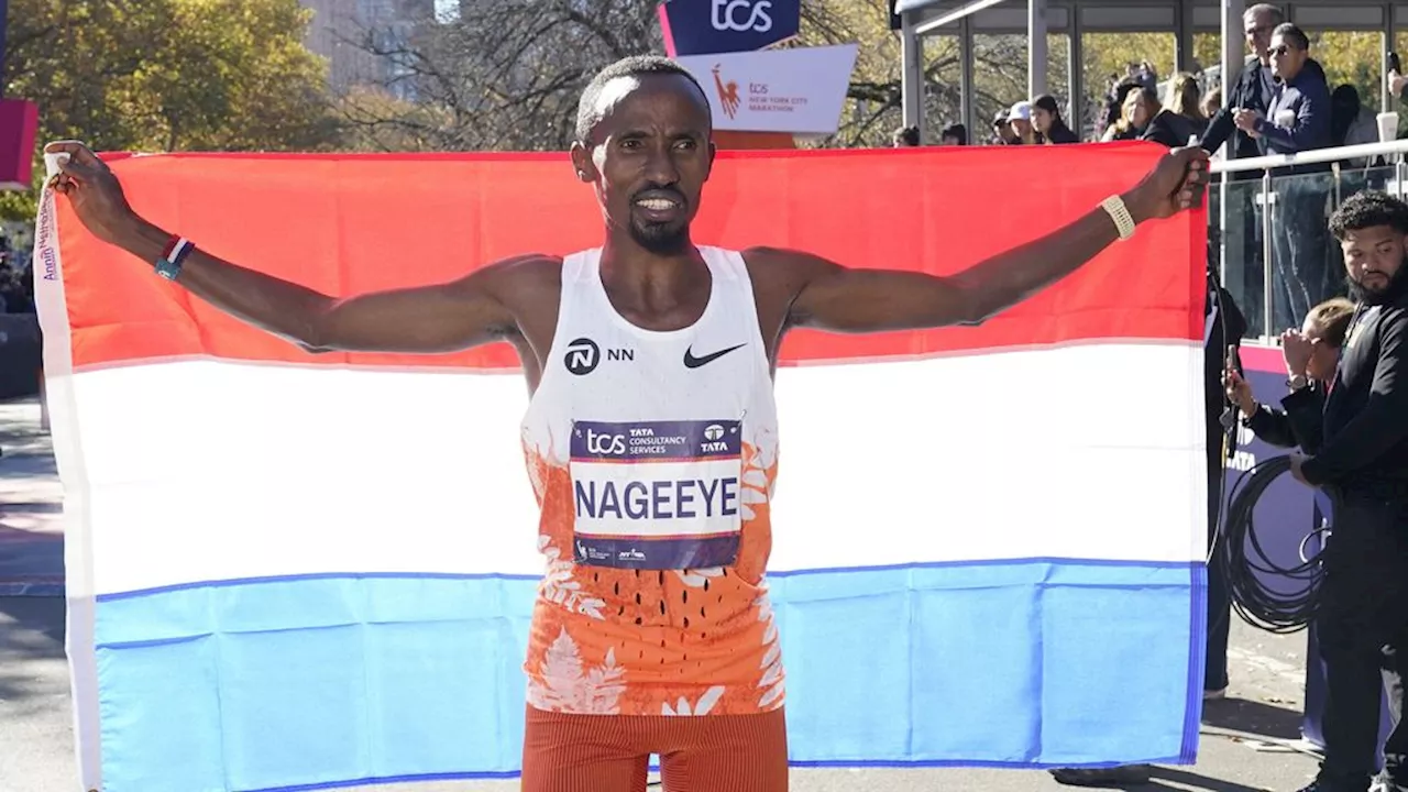 Nageeye voelde tijdens gewonnen marathon New York: 'Dit is mijn race'