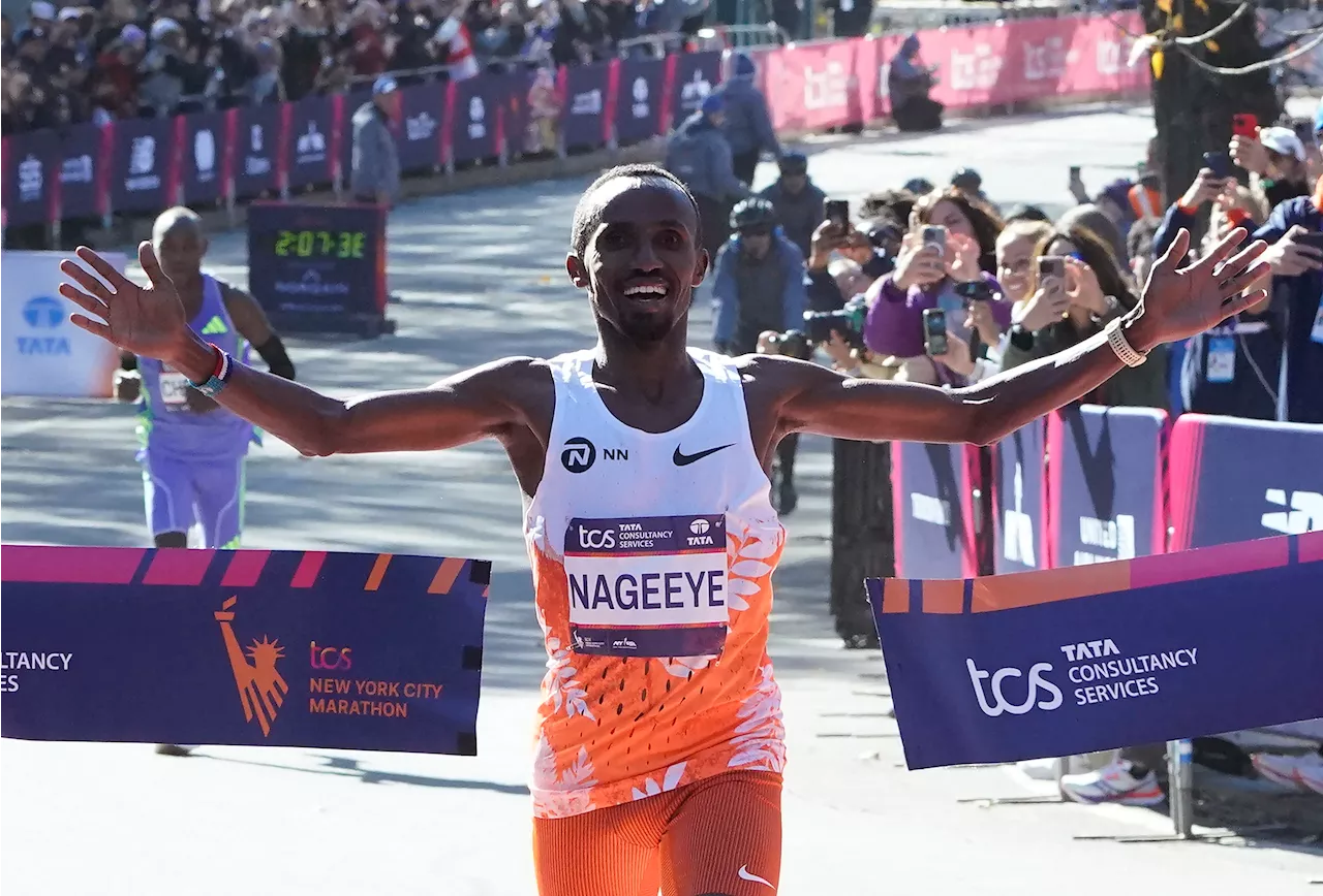 Abdi Nageeye of the Netherlands wins men's race at the 2024 New York City Marathon