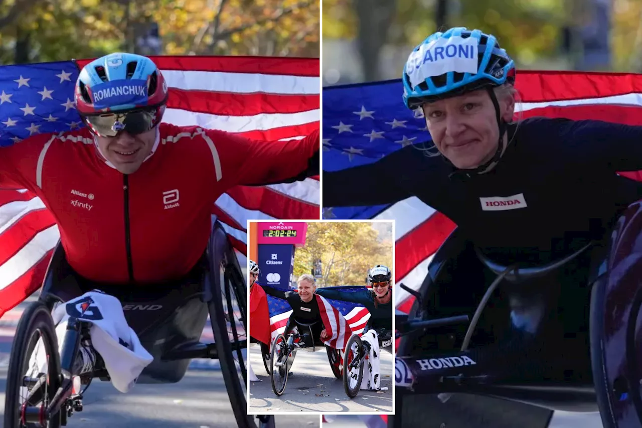 Daniel Romanchuk upsets former champ to win men's wheelchair race at NYC Marathon as Scaroni takes women's event