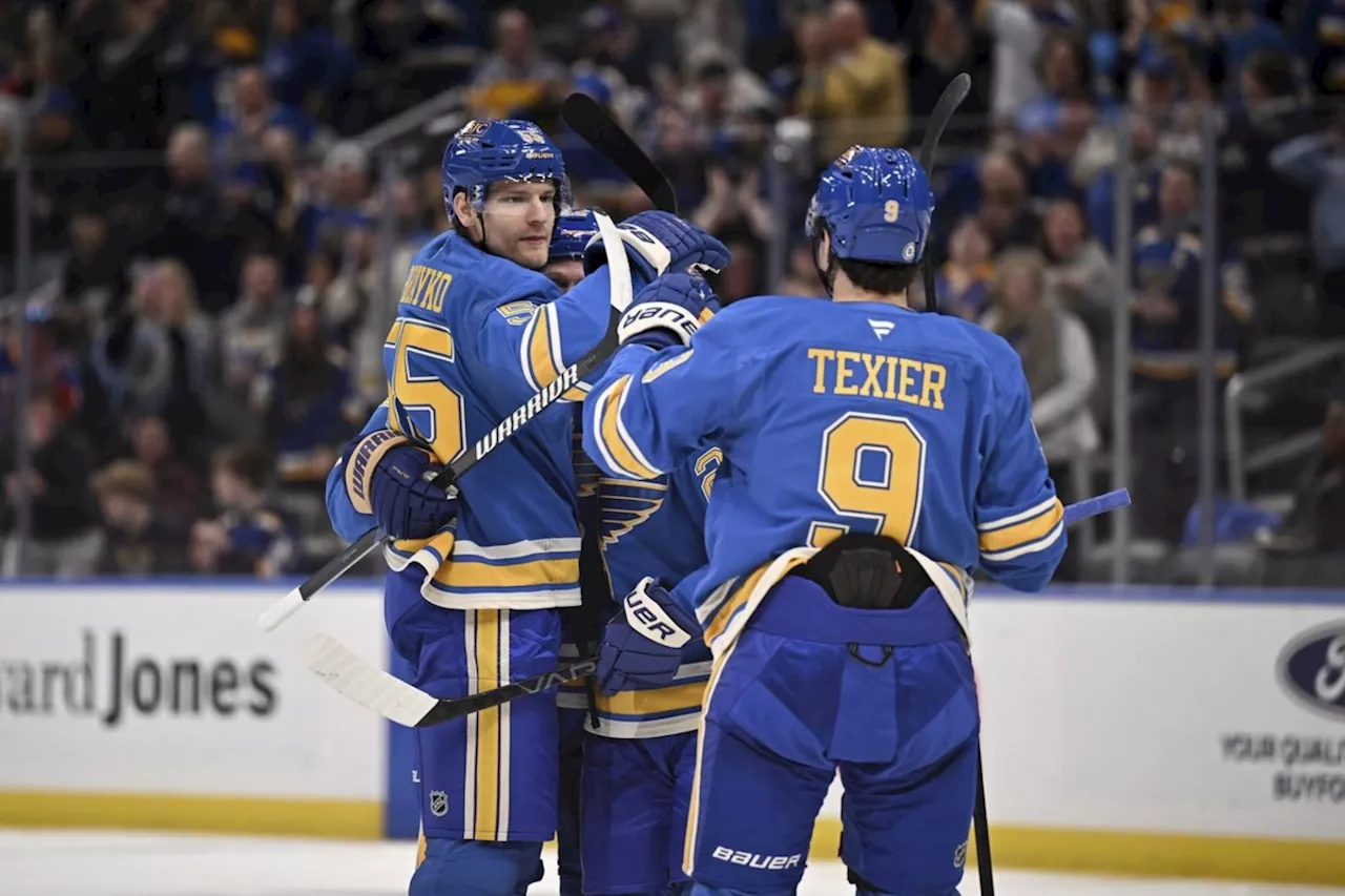 Parayko scores twice, Blues beat Maple Leafs 4-2 in Berube's return to St. Louis