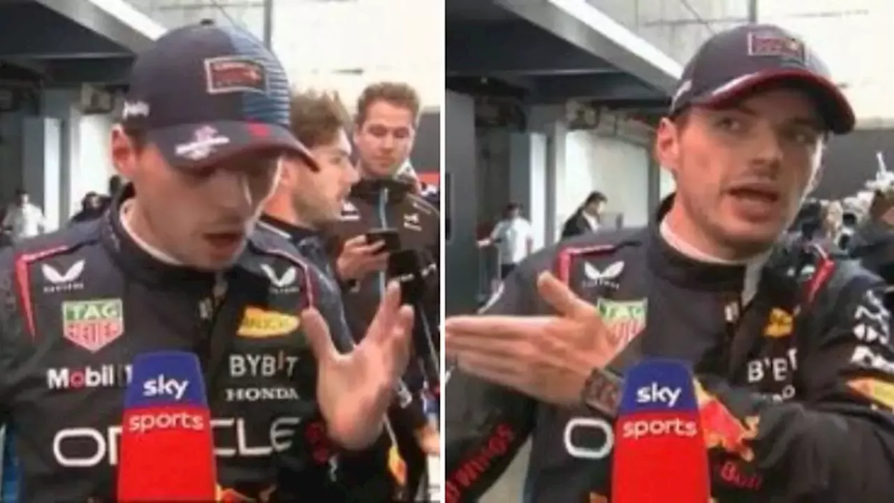 Max Verstappen cuts Sky Sports interview short with furious reaction to qualifying disaster during Brazil GP