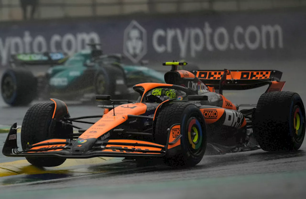 Lando Norris takes pole position for Brazilian Grand Prix in wet conditions