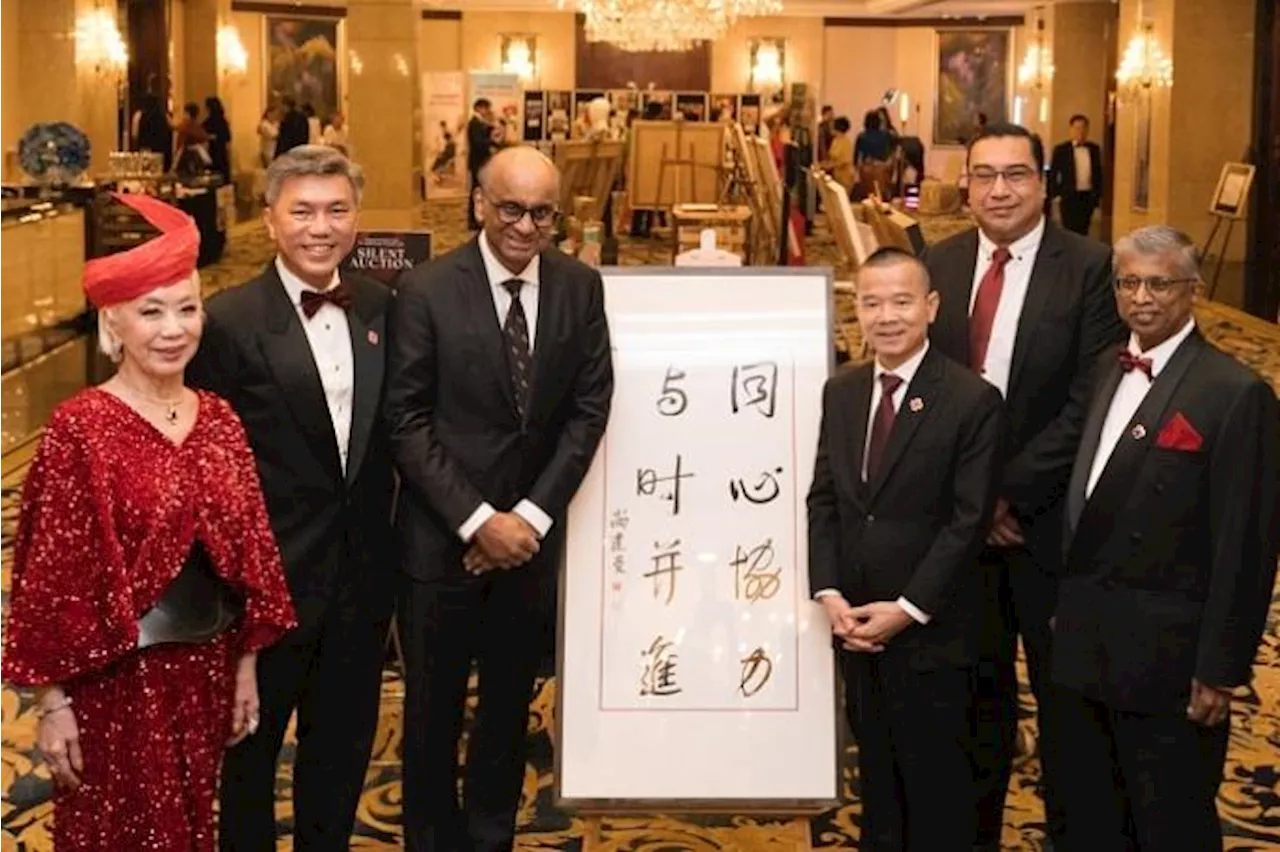 Calligraphy work by President Tharman raises $308k for Red Cross