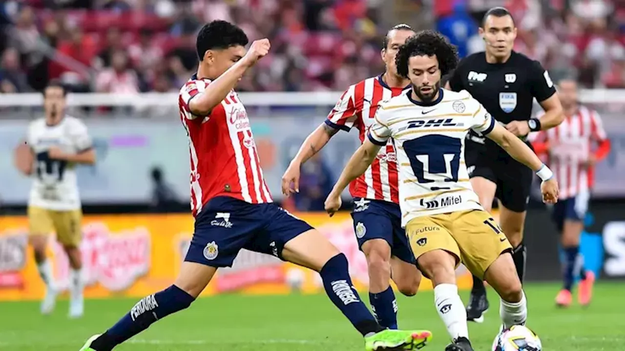 Chivas deja escapar la victoria en casa ante Pumas en la Liga MX