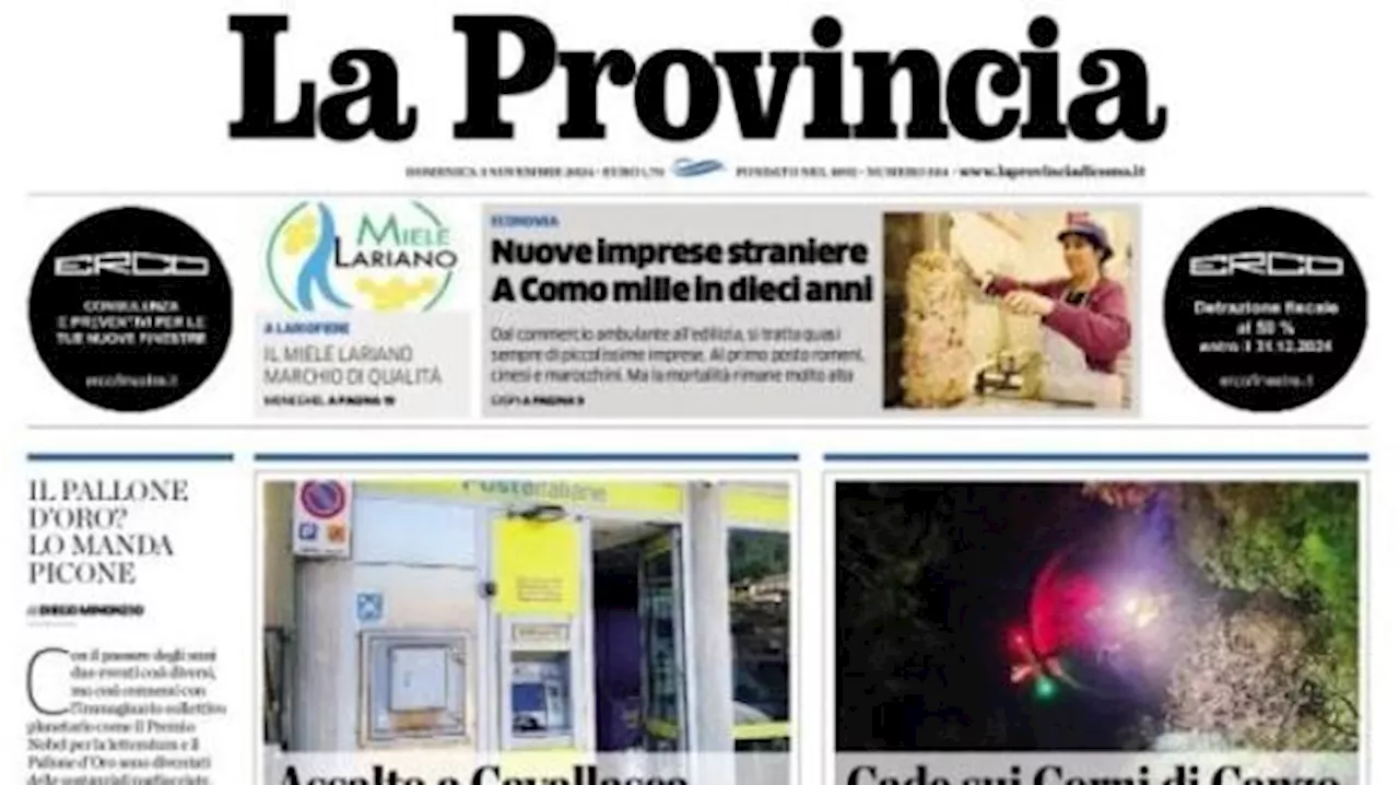 La Provincia di Como titola: 'A Empoli un nuovo Como, da Fabregas solo un audio'