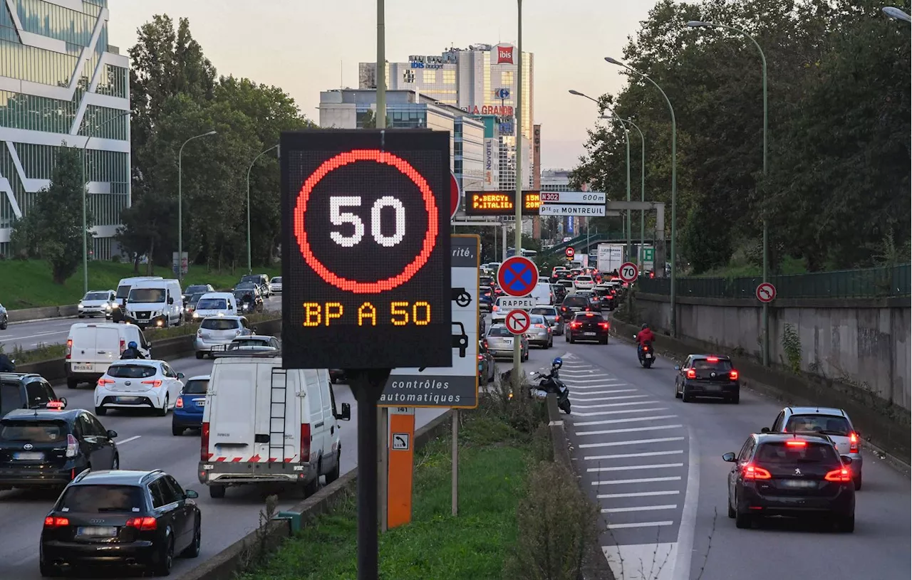 La vitesse sur le périphérique parisien abaissée à 50 km/h: Des résultats encourageants mais à confirmer