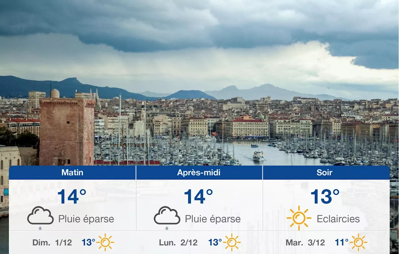 Le soleil se fera désirer aujourd'hui à Marseille, des températures fraîches et des éclaircies prévues