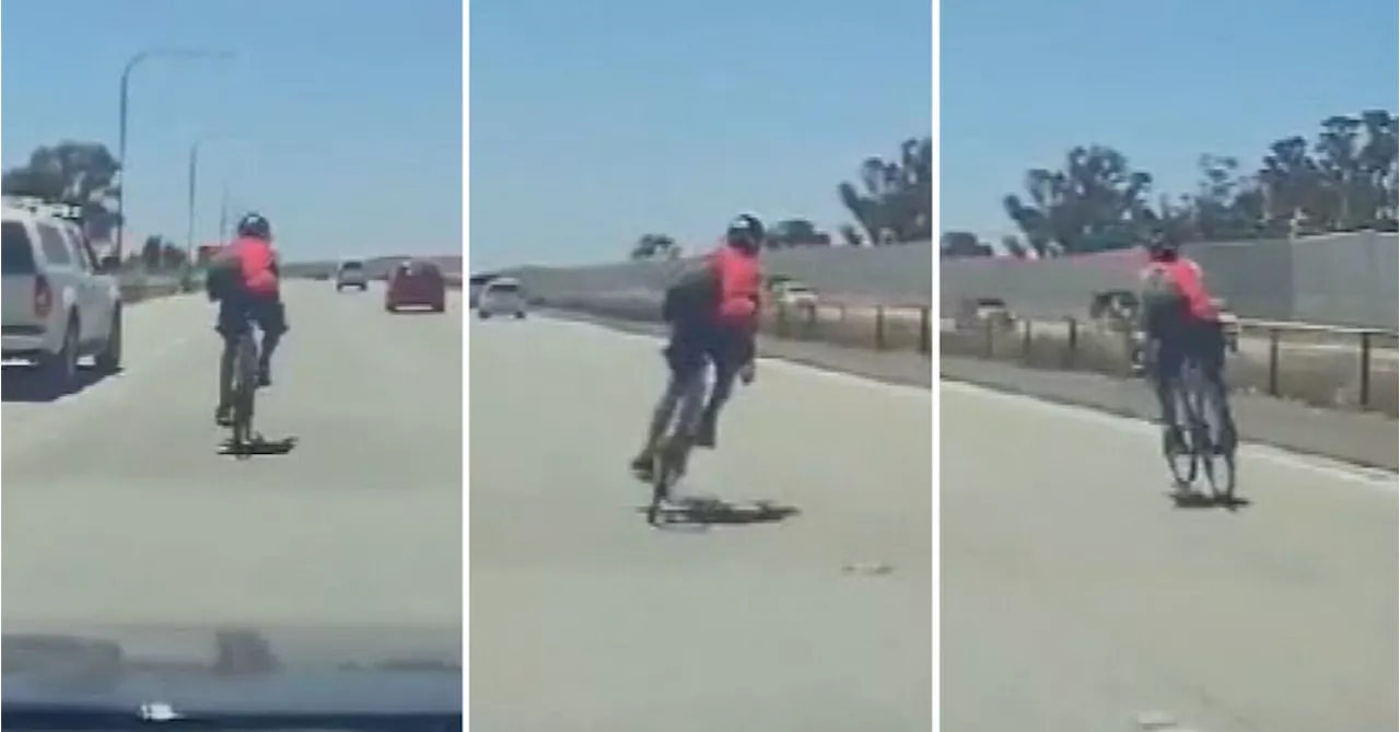 Cyclist Creates Chaos on South Australian Motorway