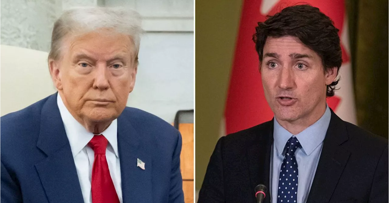 Trump having dinner with Canadian Prime Minister Justin Trudeau at Mar-a-Lago