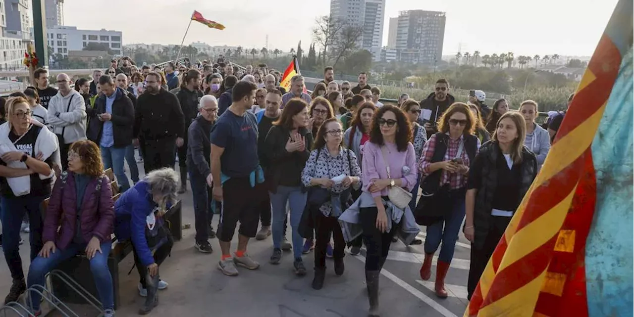 Gritos de 'Asesino' y 'Mazón a Picassent' en la Manifestación de Valencia