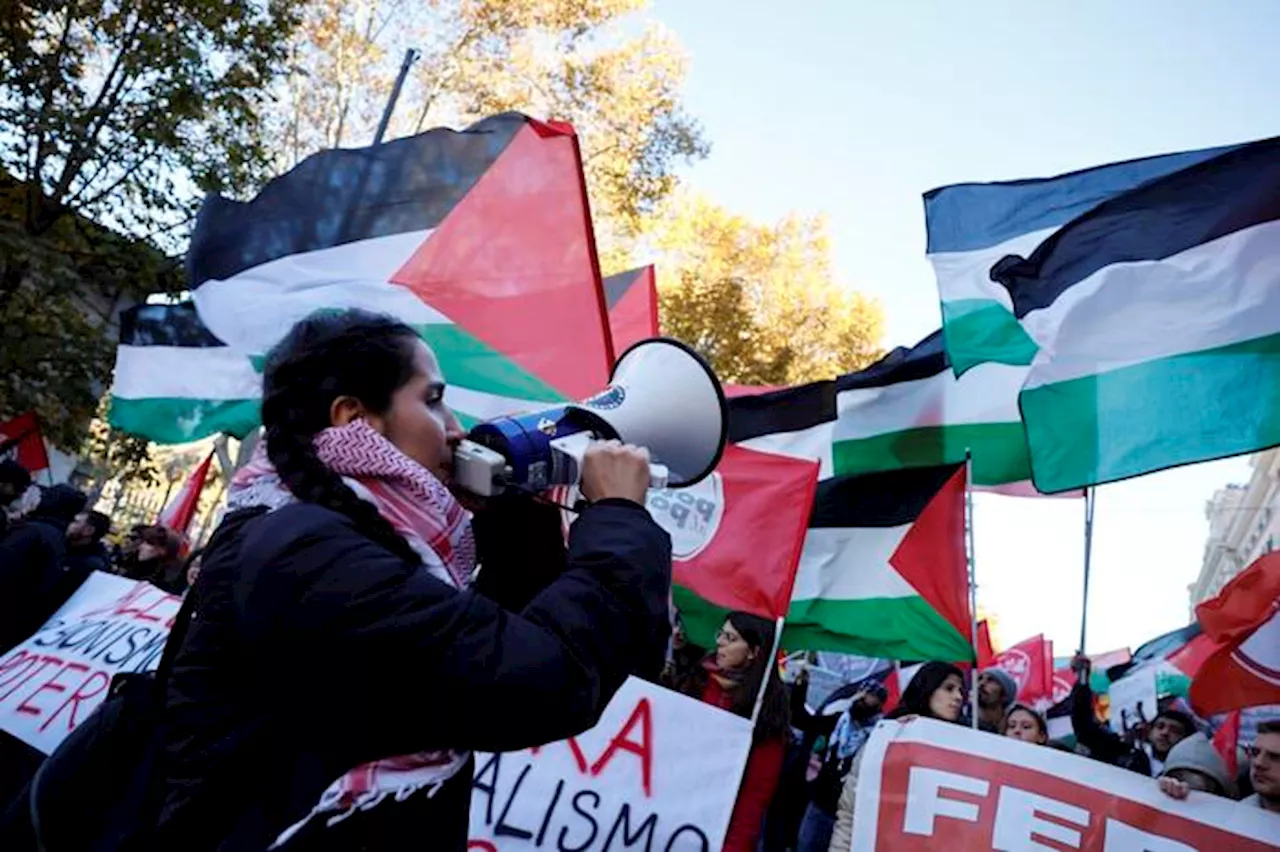 Corteo Pro Palestina a Roma, mani di Meloni e ministri insanguinate