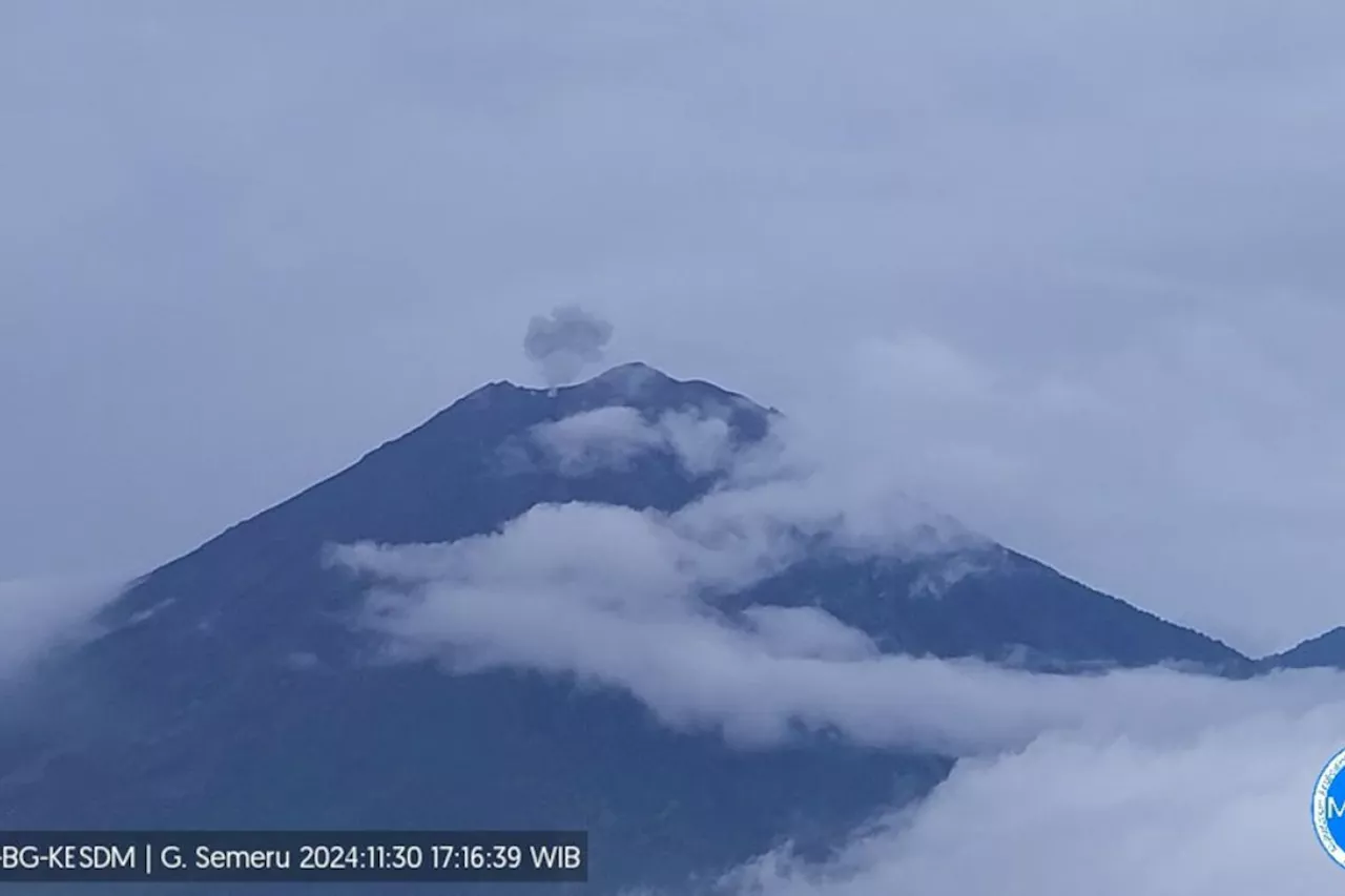 Gunung Semeru kembali erupsi dengan letusan setinggi 500 meter