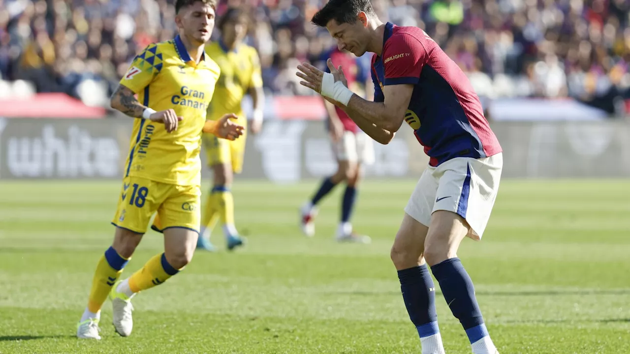 Barcelona loses at home for 1st time this season, falling 2-1 to Las Palmas