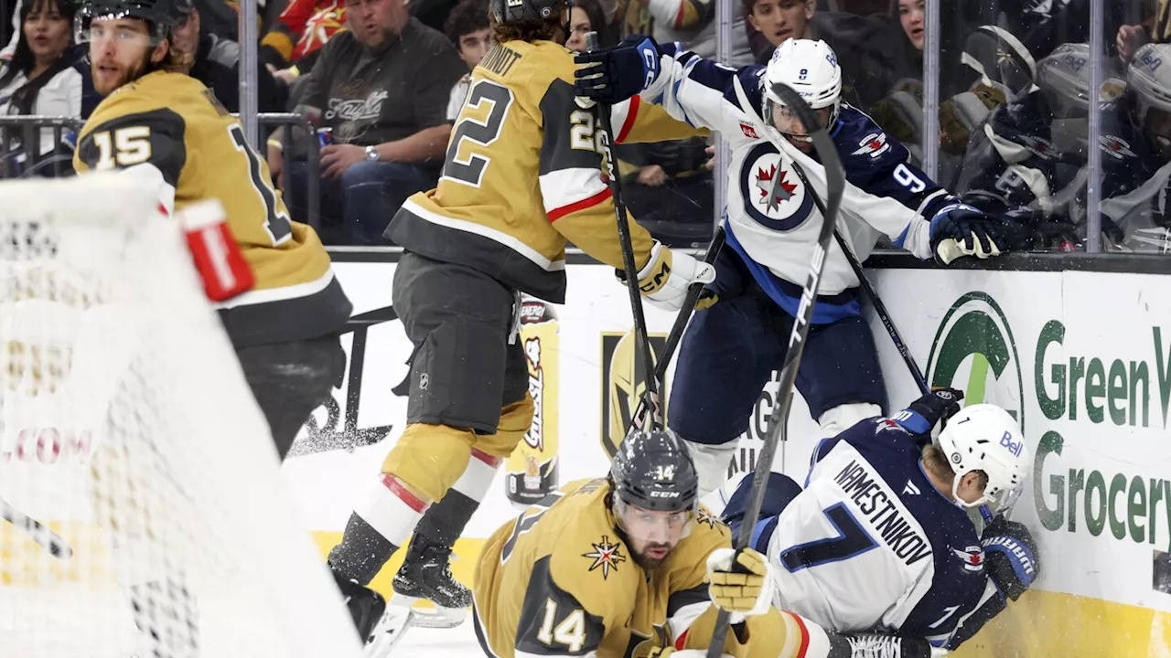 Howden and Barbashev score twice as the Golden Knights beat NHL-leading Jets 4-3