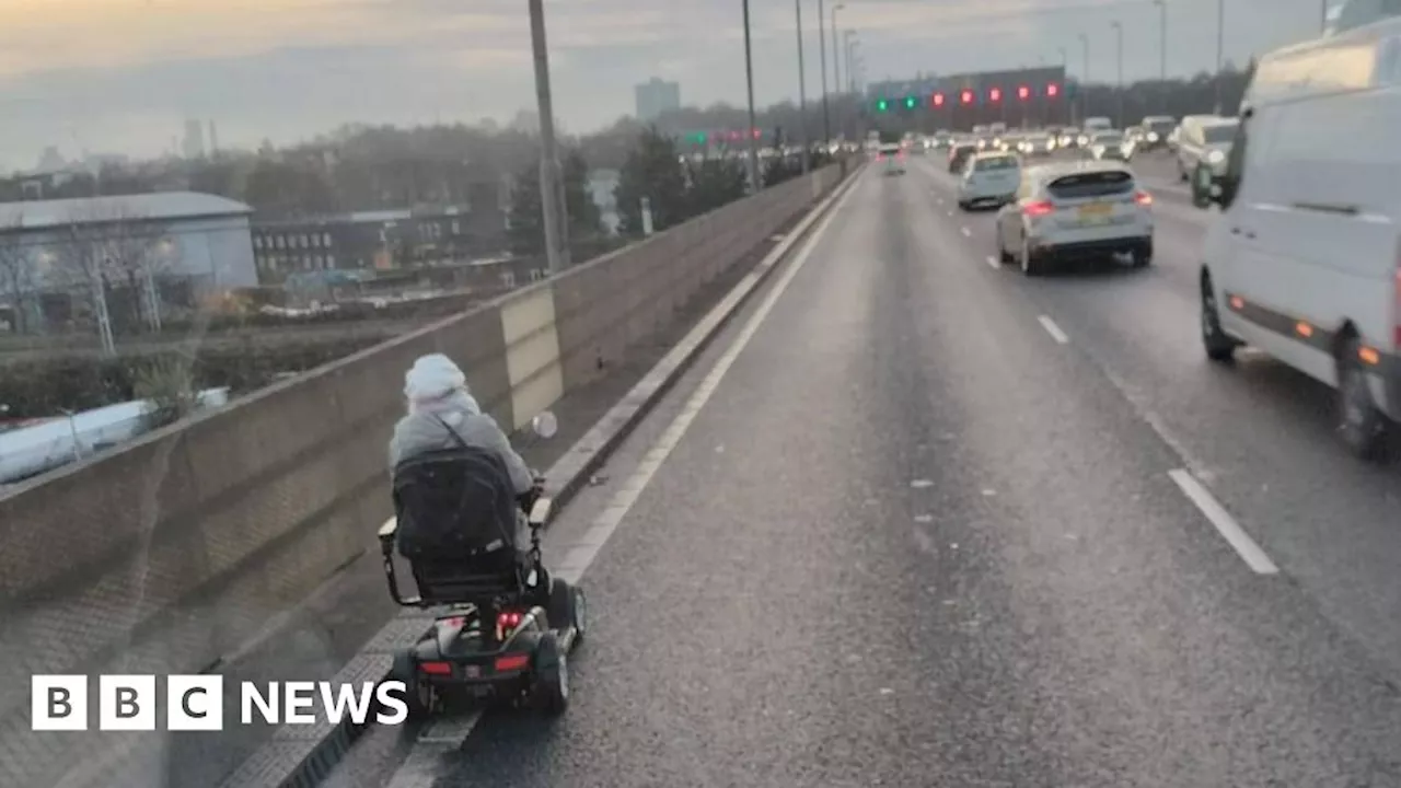 Driver shields woman in mobility scooter on Birmingham's A38M