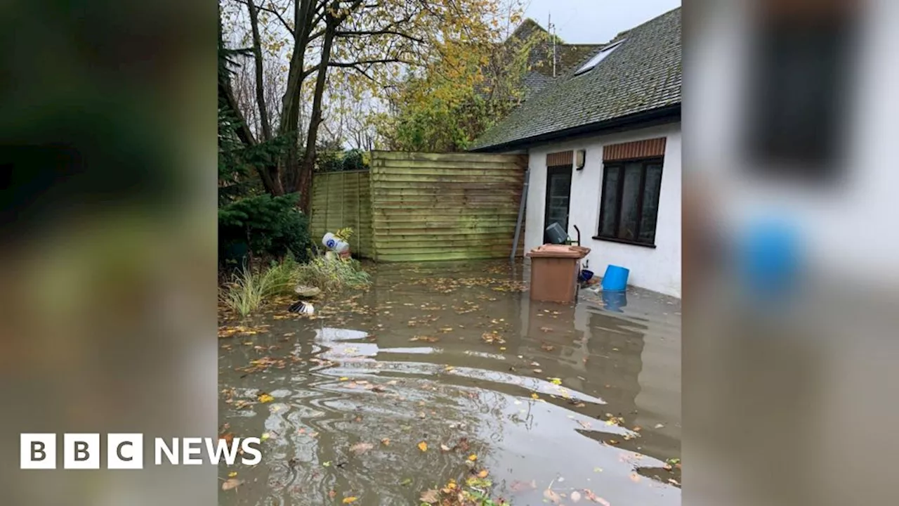 Horley: Sewage plant leak leaves gardens flooded