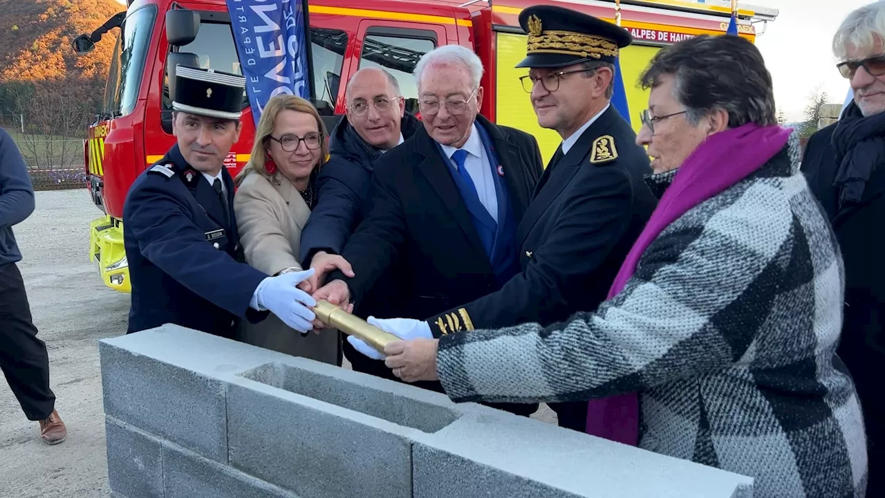 Première pierre posée pour la nouvelle caserne des pompiers Sisteron