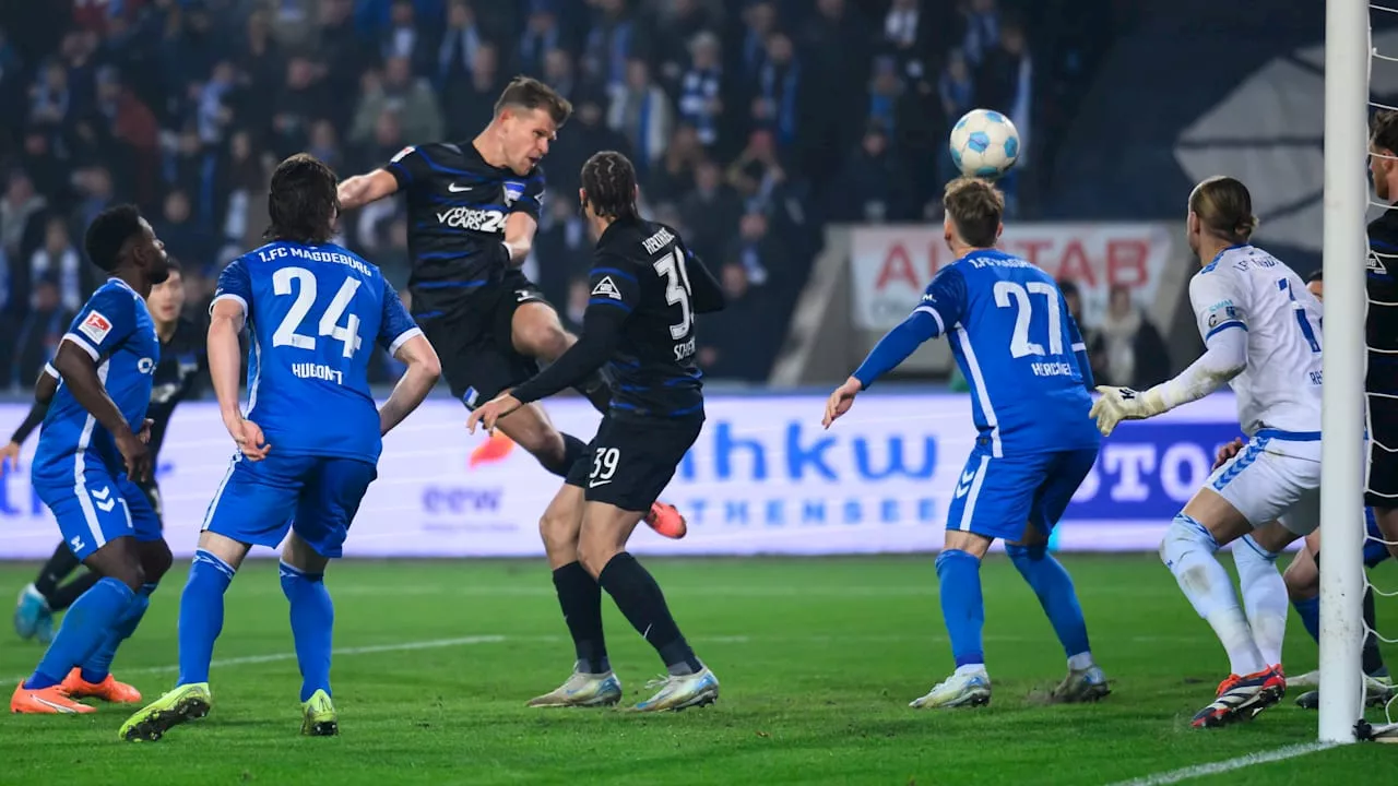 Florian Niederlechner's entscheidender Tor in Magdeburg: Hertha Berlin gewinnt mit 2:1