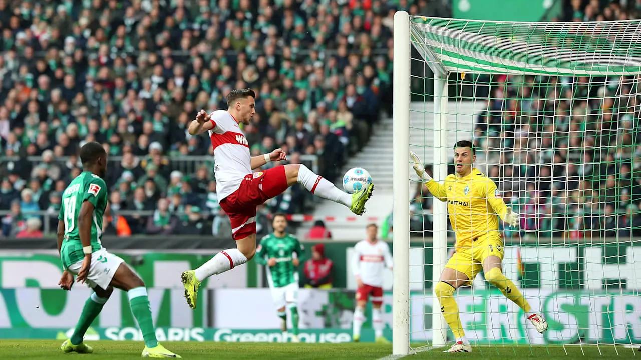 Torwart Fehler führt zum 2:2 Unentschieden zwischen VfB Stuttgart und Bremen