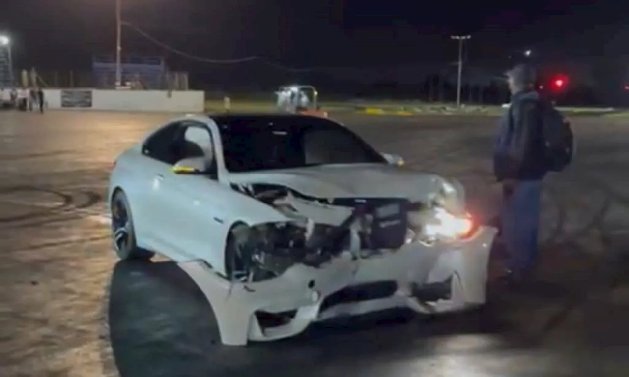 Watch: BMW M4 and Golf R collide during Brakpan drag race