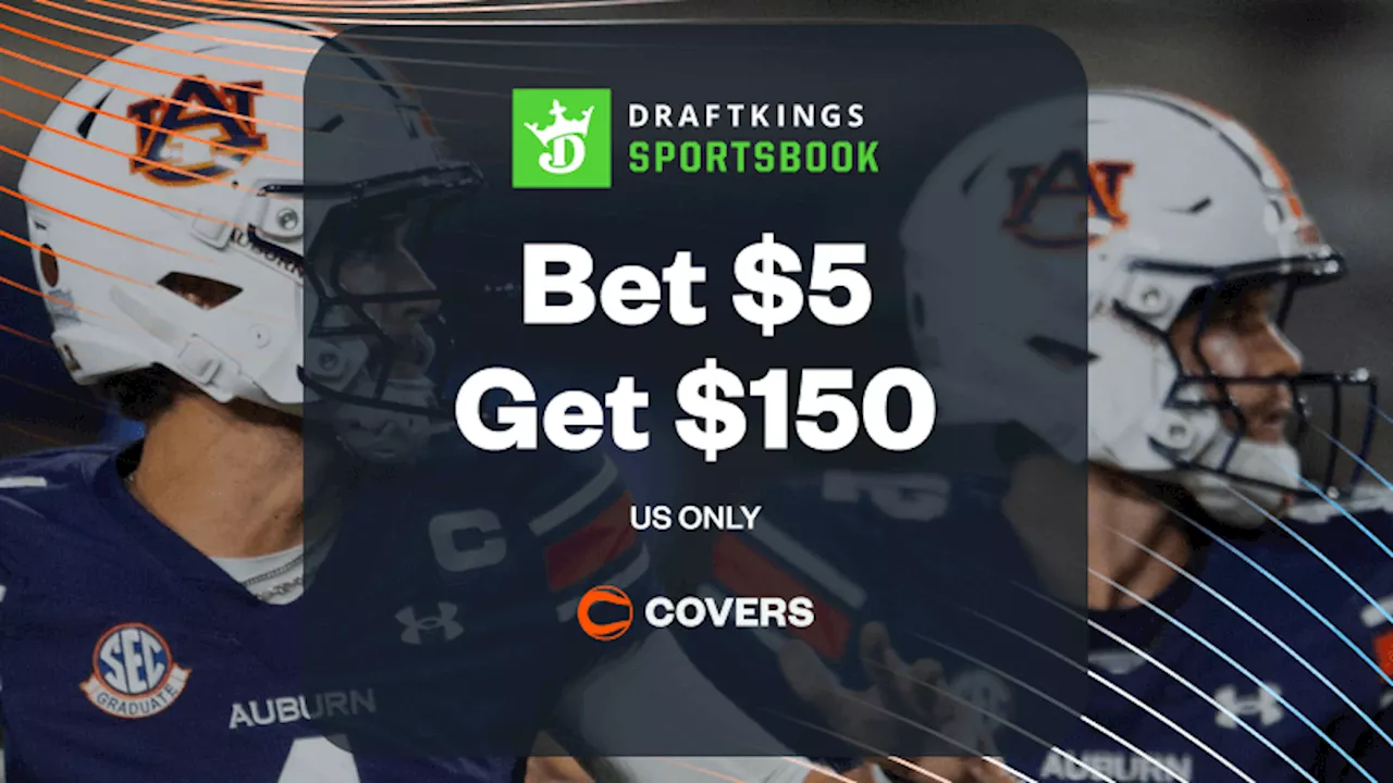 DraftKings Promo Code: Bet $5, Get $150 Bonus Bets for Alabama vs. Auburn