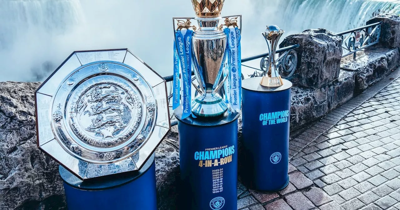 Manchester City's '4-In-A-Row Trophy Tour' Reaches Niagara Falls