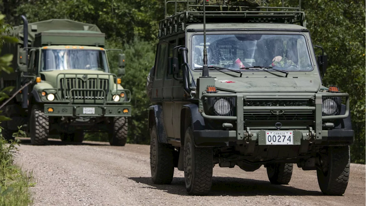 Canadian Army vehicles on roads and highways in the Ottawa area starting this weekend