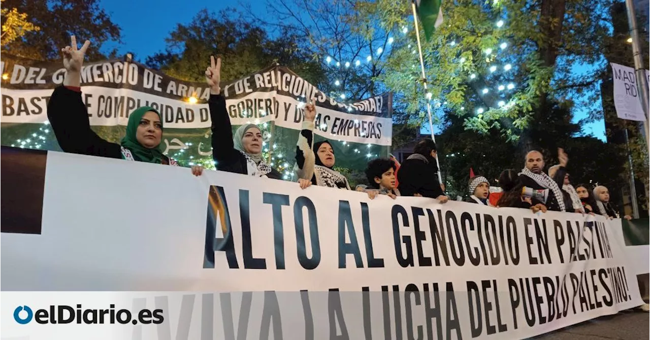 Cientos de personas piden en Madrid un alto el fuego en Palestina: 'Seguiremos en las calles hasta que no acabe la masacre'