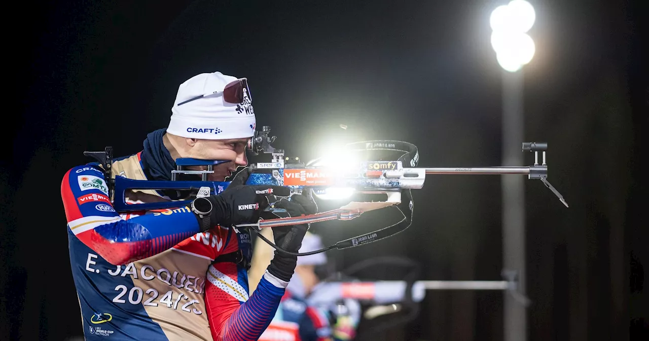 Emilien Jacquelin battu au sprint, les Bleus deuxièmes du relais mixte derrière la Norvège