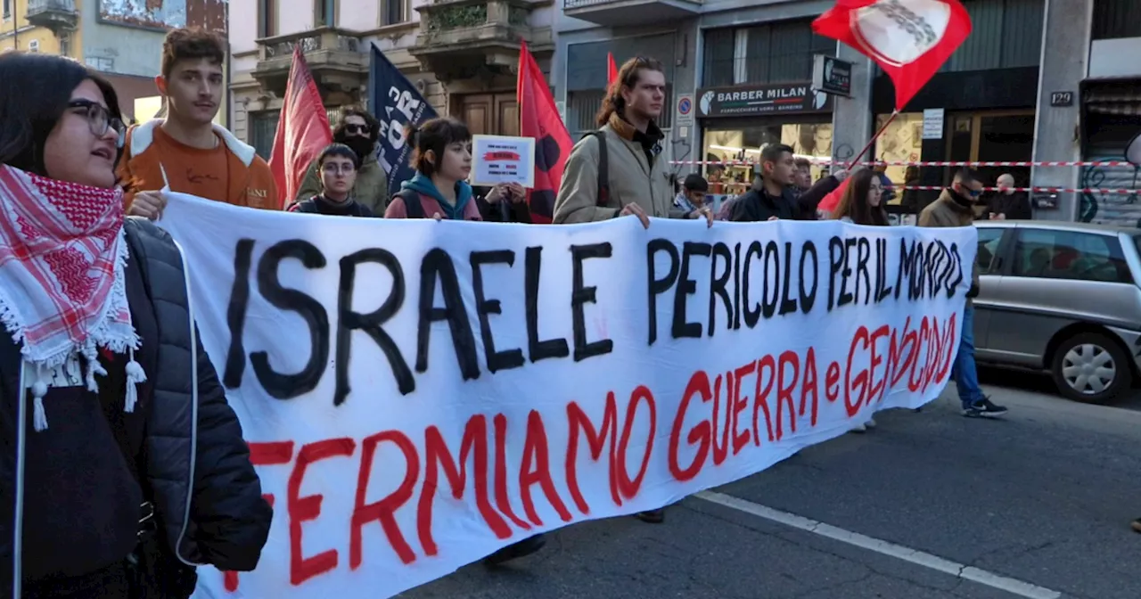 Corteo pro Palestina a Milano, cori contro Meloni e Crosetto: “Servi della Nato e del sionismo”…