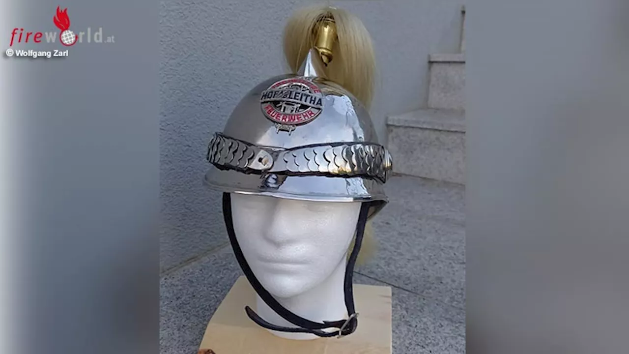 Feuerwehrhistoriker rettet traditionellen Helm der Freiwilligen Feuerwehr Hof am Leimbere Leitha