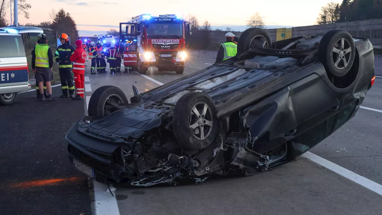 Schwerer Verkehrsunfall auf A1 Westautobahn bei Sipbachzell